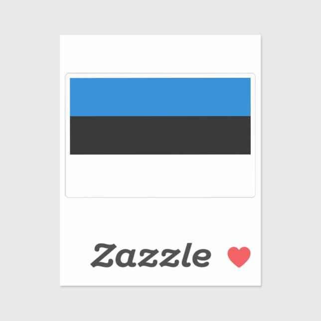 Pegatina Bandera de Estonia cortada a medida  (Hoja)