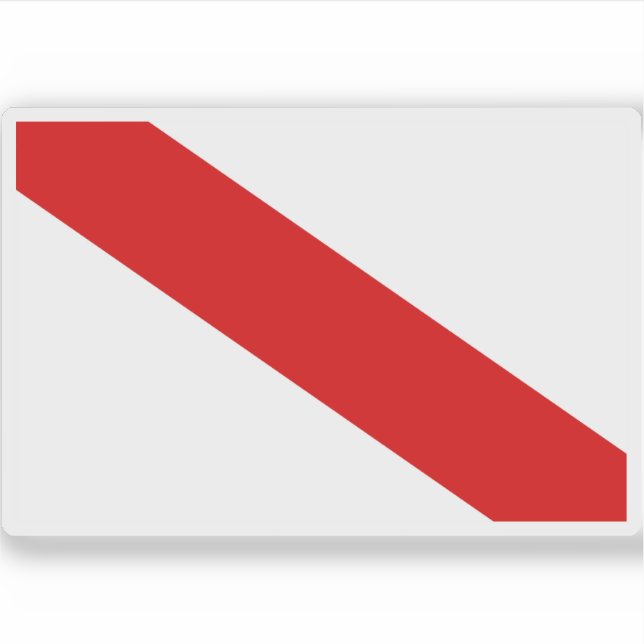 Pegatina Bandera de Estrasburgo, Francia (Anverso)