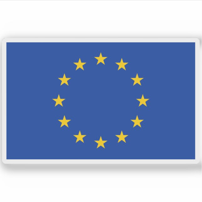 Pegatina Bandera de Europa (Anverso)