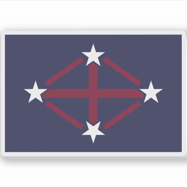 Pegatina Bandera de expedición antártica japonesa var. (191 (Anverso)