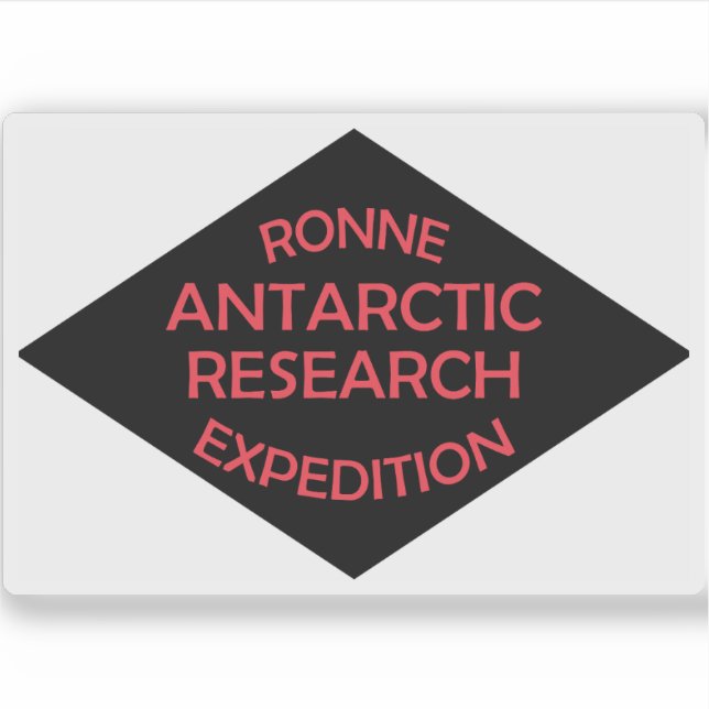 Pegatina Bandera de Expedición de Investigación Antártica d (Anverso)