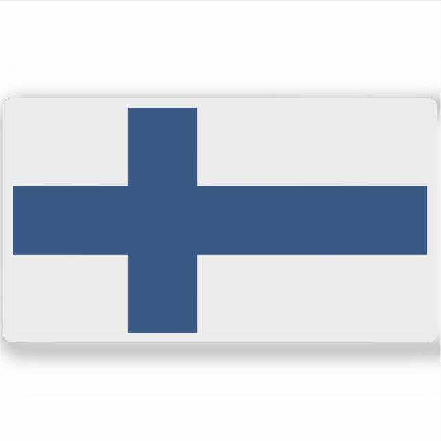 Pegatina Bandera de Finlandia (Anverso)
