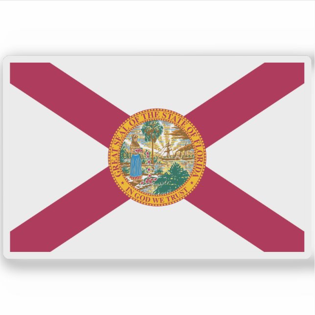 Pegatina Bandera de Florida (Anverso)