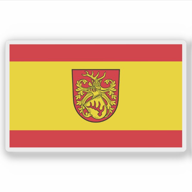 Pegatina Bandera de Forst (Lausitz) (Anverso)