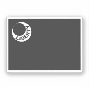 Pegatina Bandera de Fort Moultrie - negro y blanco, SC