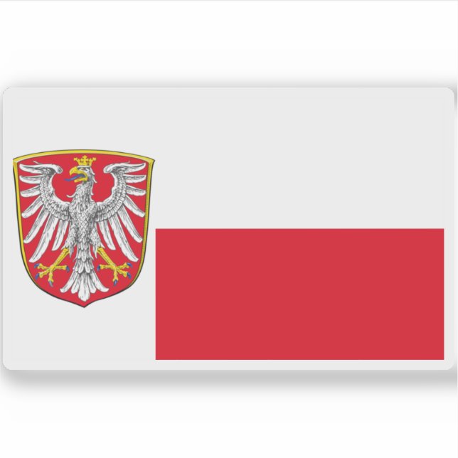Pegatina Bandera de Frankfurt am Main (Anverso)