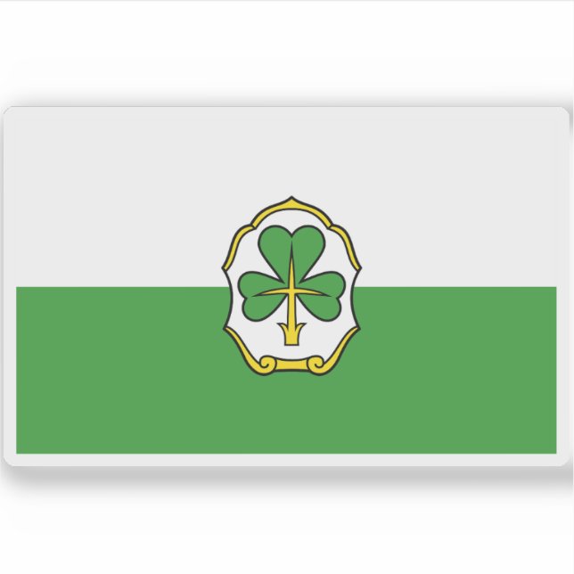 Pegatina Bandera de Fürth, Alemania (Anverso)