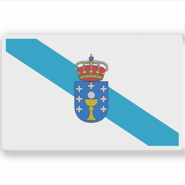 Pegatina Bandera de Galicia (Anverso)