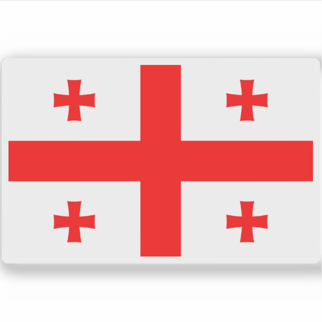 Pegatina Bandera de Georgia (Anverso)