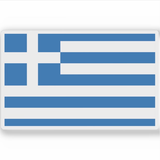 Pegatina Bandera de Grecia (Anverso)