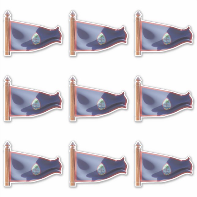 Pegatina Bandera de Guam (Anverso)