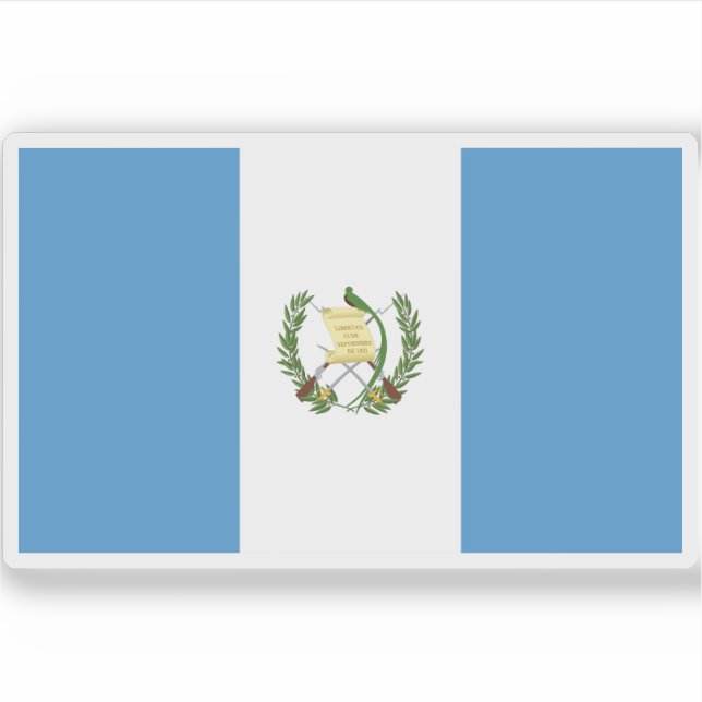 Pegatina Bandera de Guatemala (Anverso)