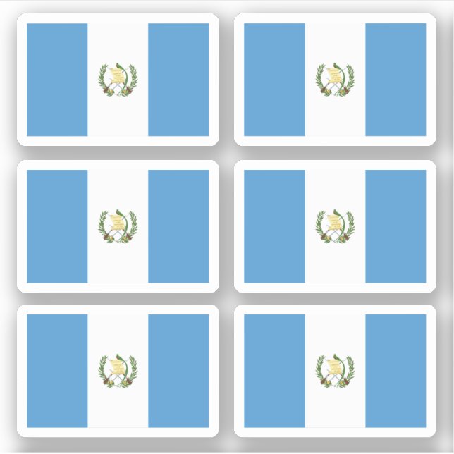 Pegatina Bandera de Guatemala (Anverso)