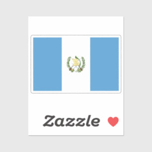 Pegatina Bandera de Guatemala cortada a medida