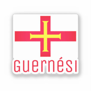 Pegatina Bandera de Guernési