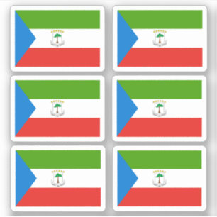 Pegatina Bandera de Guinea Ecuatorial - una colección Stick