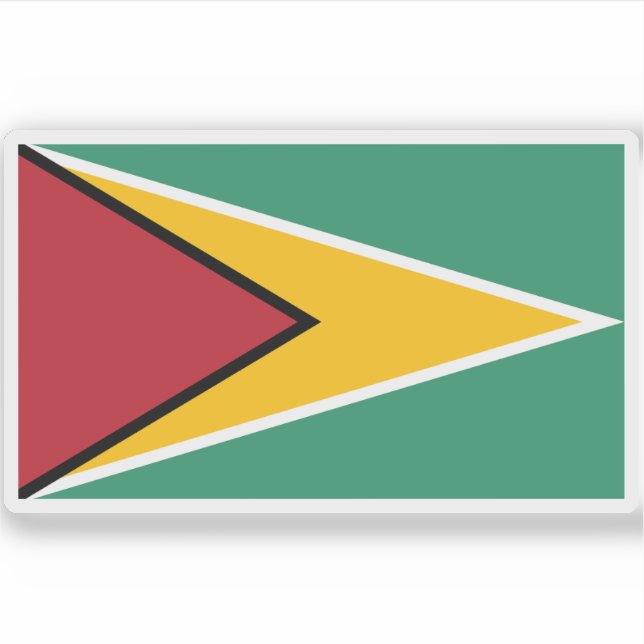 Pegatina Bandera de Guyana (Anverso)