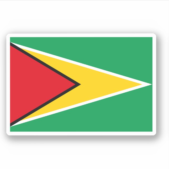 Pegatina Bandera de Guyana (Anverso)
