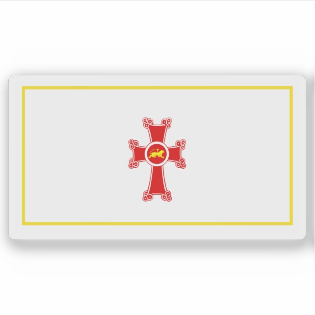 Pegatina Bandera de Gyumri, República de Armenia (Anverso)