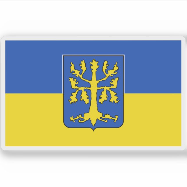 Pegatina Bandera de Hagen, Alemania (Anverso)
