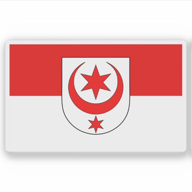 Pegatina Bandera de Halle (Saale), Alemania (Anverso)