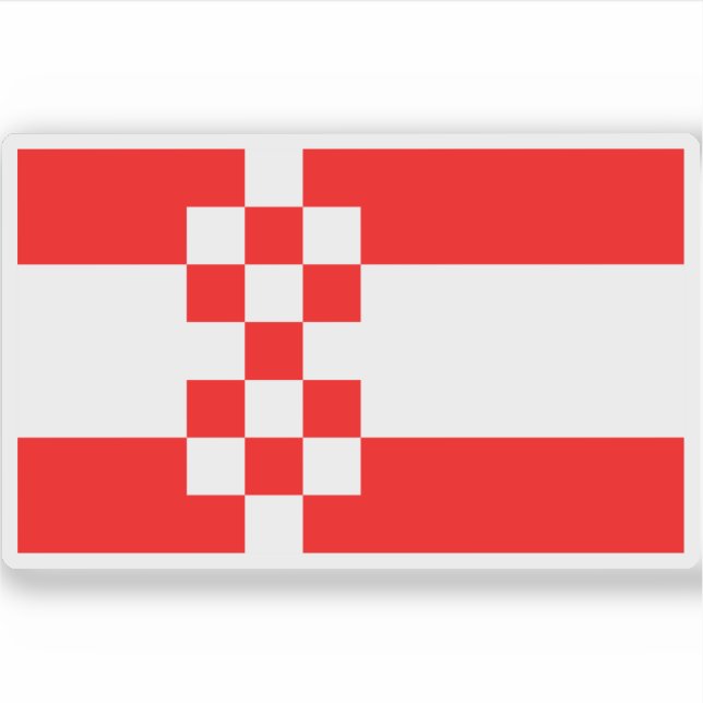Pegatina Bandera de Hamm, Alemania (Anverso)