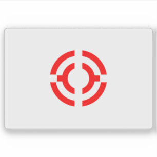 Pegatina Bandera de Hatogaya, Saitama, Japón (1967-2011)