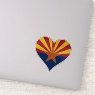 Pegatina Bandera de Heart Arizona