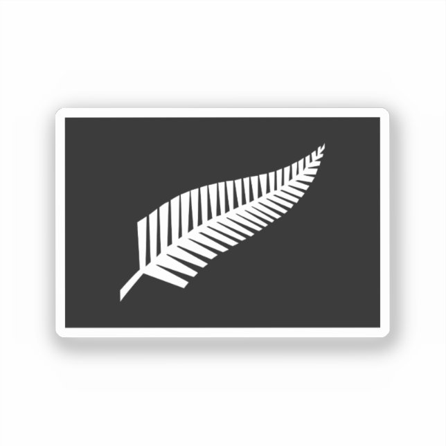 Pegatina bandera de helecho plateado (NZ) (Anverso)