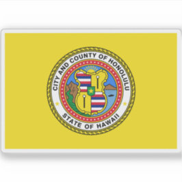 Pegatina Bandera de Honolulu, Hawái