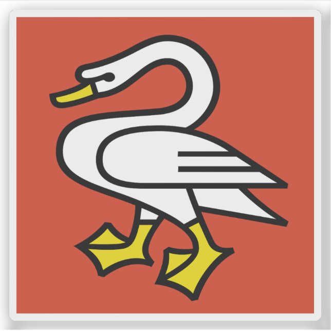 Pegatina Bandera de Horgen, Suiza (Anverso)