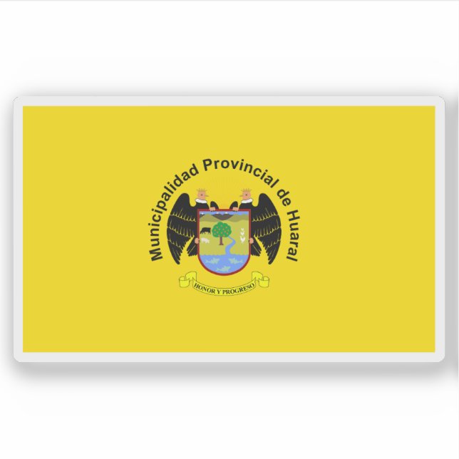 Pegatina Bandera de Huaral, Perú (Anverso)