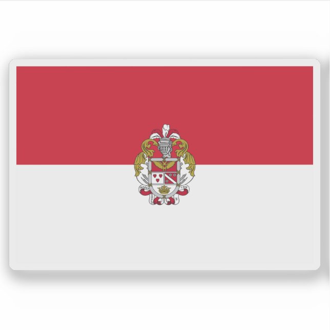 Pegatina Bandera de Ibarra, Ecuador (Anverso)