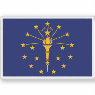 Pegatina Bandera de Indiana