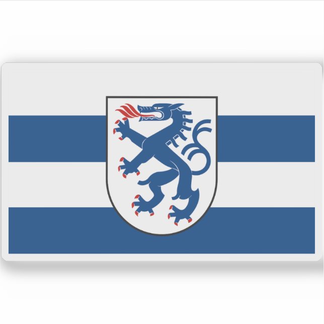 Pegatina Bandera de Ingolstadt, Alemania (Anverso)