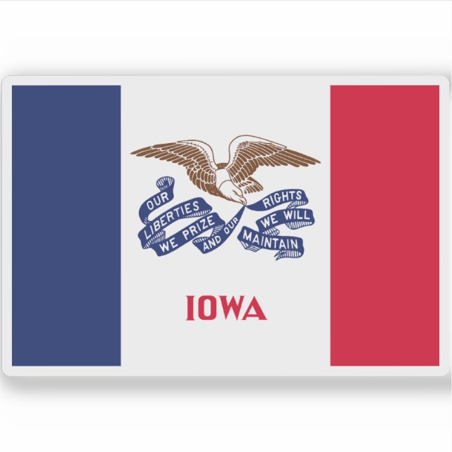 Pegatina Bandera de Iowa (Anverso)