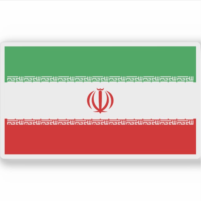 Pegatina Bandera de Irán (Anverso)