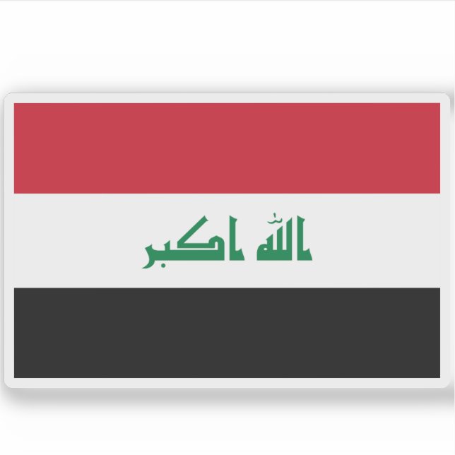 Pegatina Bandera de Iraq (Anverso)