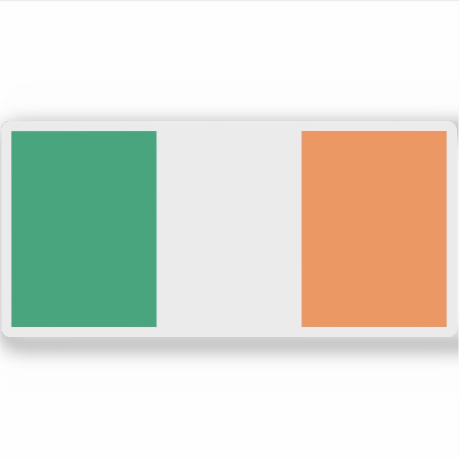 Pegatina Bandera de Irlanda (Anverso)