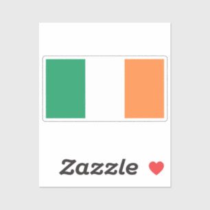 Pegatina Bandera de Irlanda cortada a medida