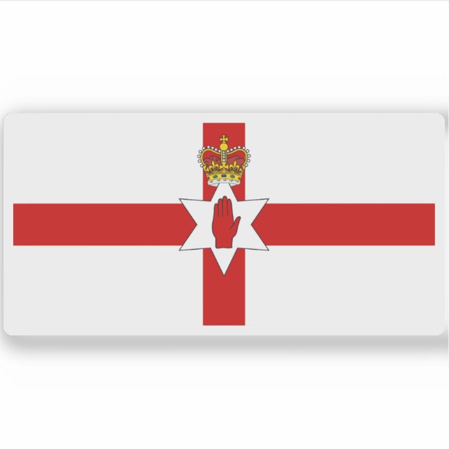 Pegatina Bandera de Irlanda del Norte (1953-1972) (Anverso)