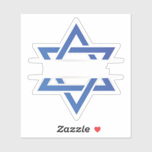 Pegatina Bandera De Israel Estrella De David