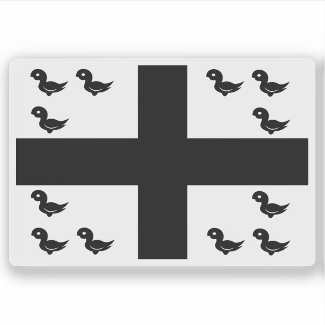 Pegatina Bandera de Izegem, Bélgica (Anverso)