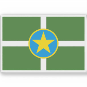 Pegatina Bandera de Jackson, Misisipi
