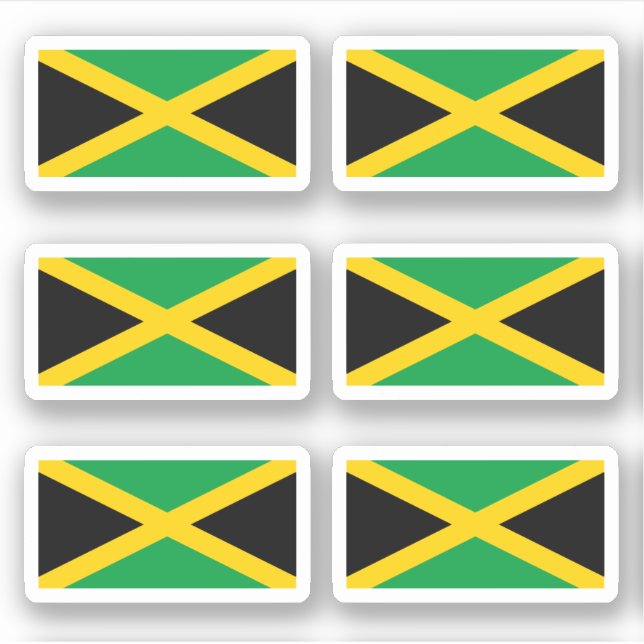 Pegatina Bandera de Jamaica (Anverso)