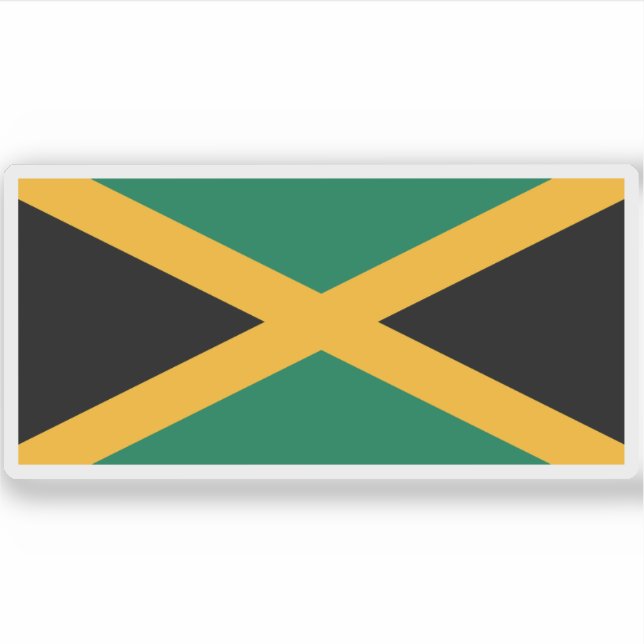 Pegatina Bandera de Jamaica (Anverso)