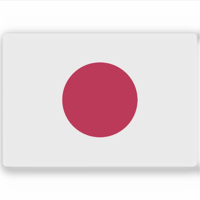 Pegatina Bandera de Japón (Anverso)