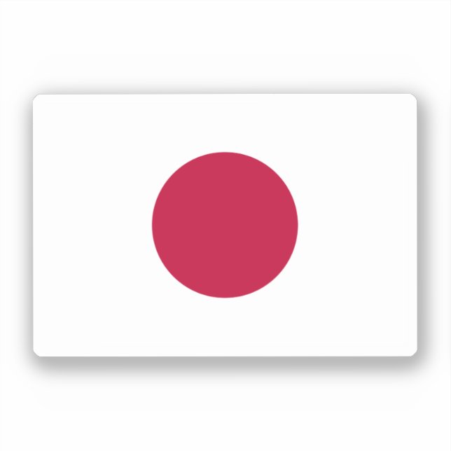 Pegatina Bandera de Japón (Anverso)