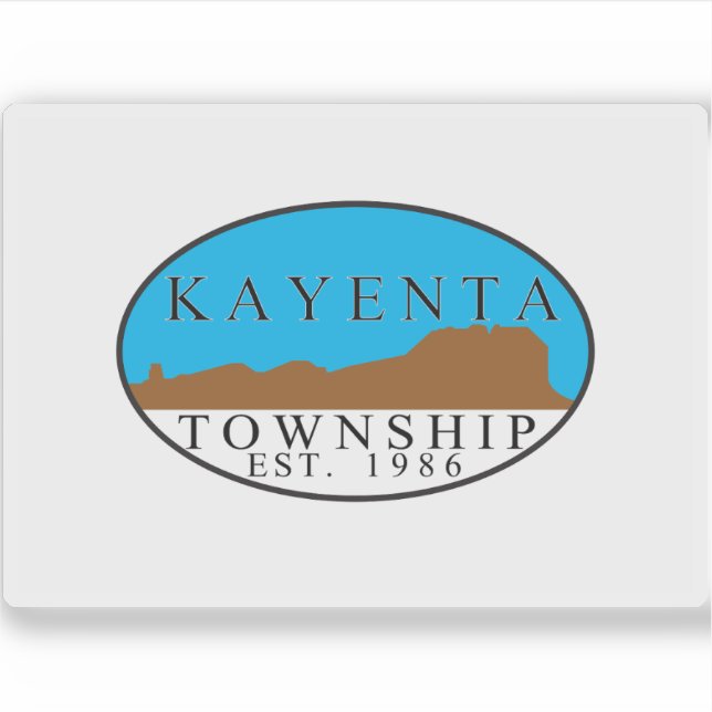 Pegatina Bandera de Kayenta, Arizon, Estados Unidos (Anverso)