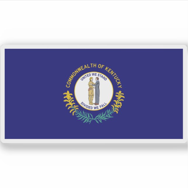 Pegatina Bandera de Kentucky (Anverso)